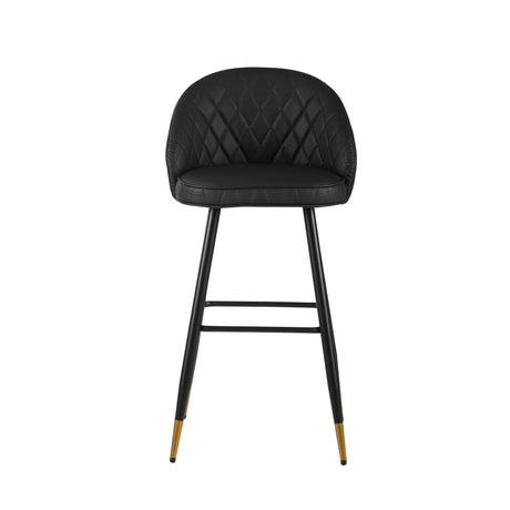 Oliver Black Vegan Leather Bar Chair (2 Per Carton)