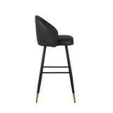 Oliver Black Vegan Leather Bar Chair (2 Per Carton)