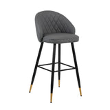 Oliver Gray Vegan Leather Bar Chair (2 Per Carton)
