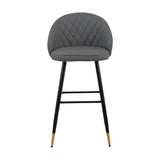 Oliver Gray Vegan Leather Bar Chair (2 Per Carton)