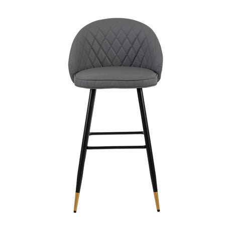 Oliver Gray Vegan Leather Bar Chair (2 Per Carton)