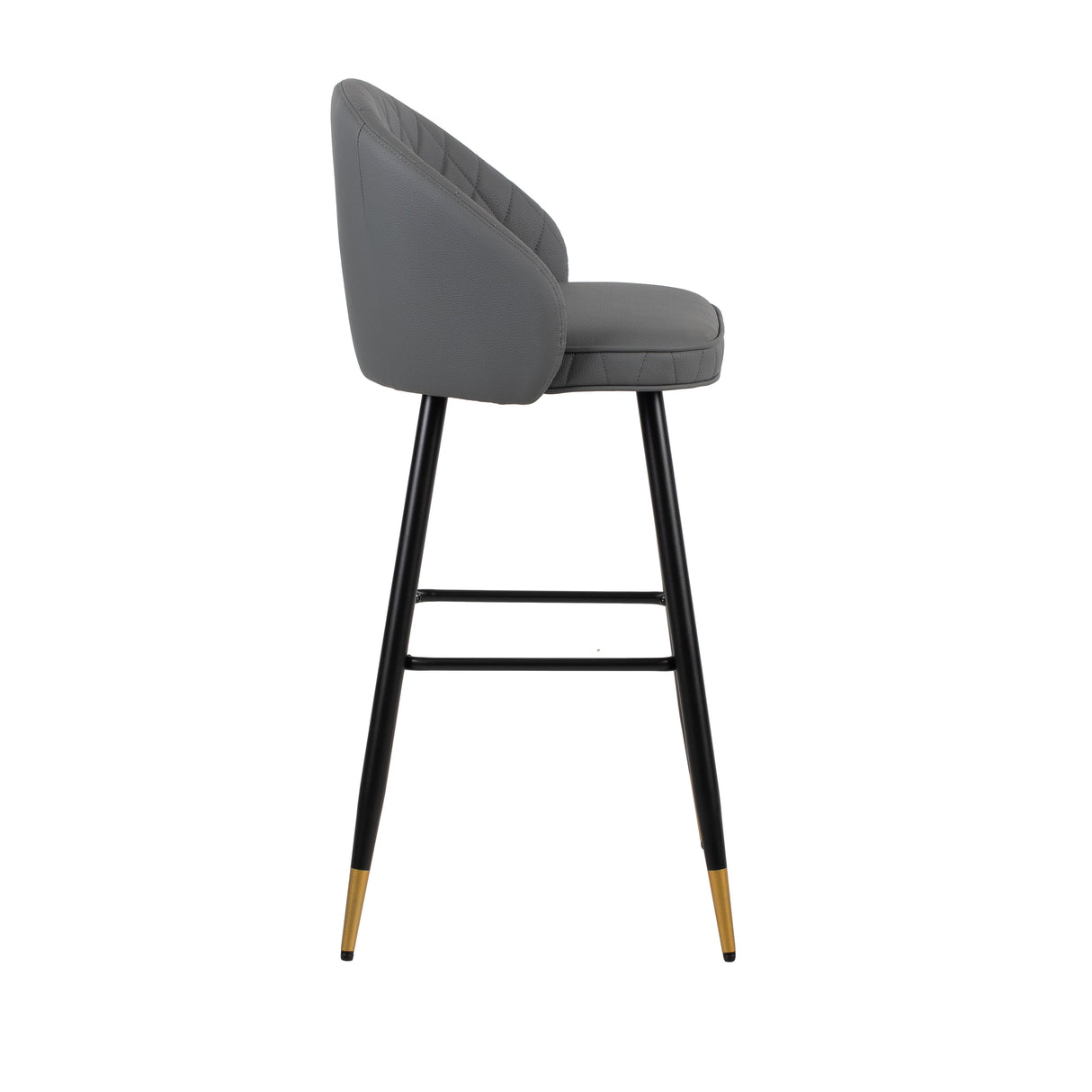 Oliver Gray Vegan Leather Bar Chair (2 Per Carton)