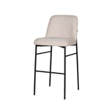 Erik Bar Chair W/ Black Metal Frame- Beige (2 Per Carton)