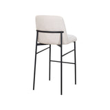 Erik Bar Chair W/ Black Metal Frame- Beige (2 Per Carton)