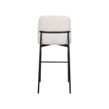 Erik Bar Chair W/ Black Metal Frame- Beige (2 Per Carton)
