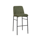 Erik Bar Chair W/ Black Metal Frame- Green (2 Per Carton)