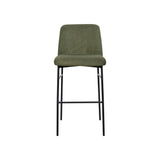 Erik Bar Chair W/ Black Metal Frame- Green (2 Per Carton)