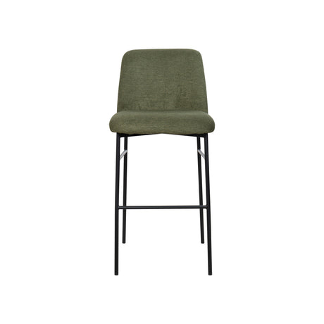 Erik Bar Chair W/ Black Metal Frame- Green (2 Per Carton)