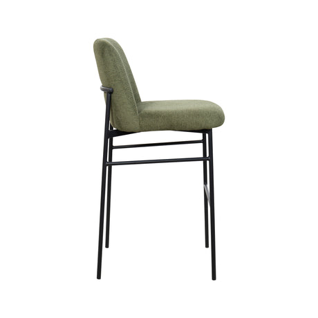 Erik Bar Chair W/ Black Metal Frame- Green (2 Per Carton)
