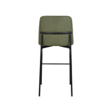 Erik Bar Chair W/ Black Metal Frame- Green (2 Per Carton)