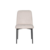 Erik Side Chair W/ Black Metal Frame -Beige (2 Per Carton)