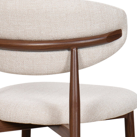 Royce Bar Chair W/Walnut Metal Frame- Beige (2 Per Carton)