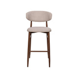 Royce Bar Chair W/ Walnut Metal Frame- Toast (2 Per Carton)