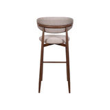 Royce Bar Chair W/ Walnut Metal Frame- Toast (2 Per Carton)