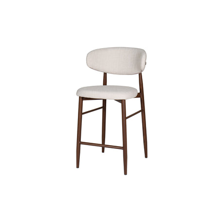Royce Counter Chair W/Walnut Metal Frame-Beige (2 Per Carton)