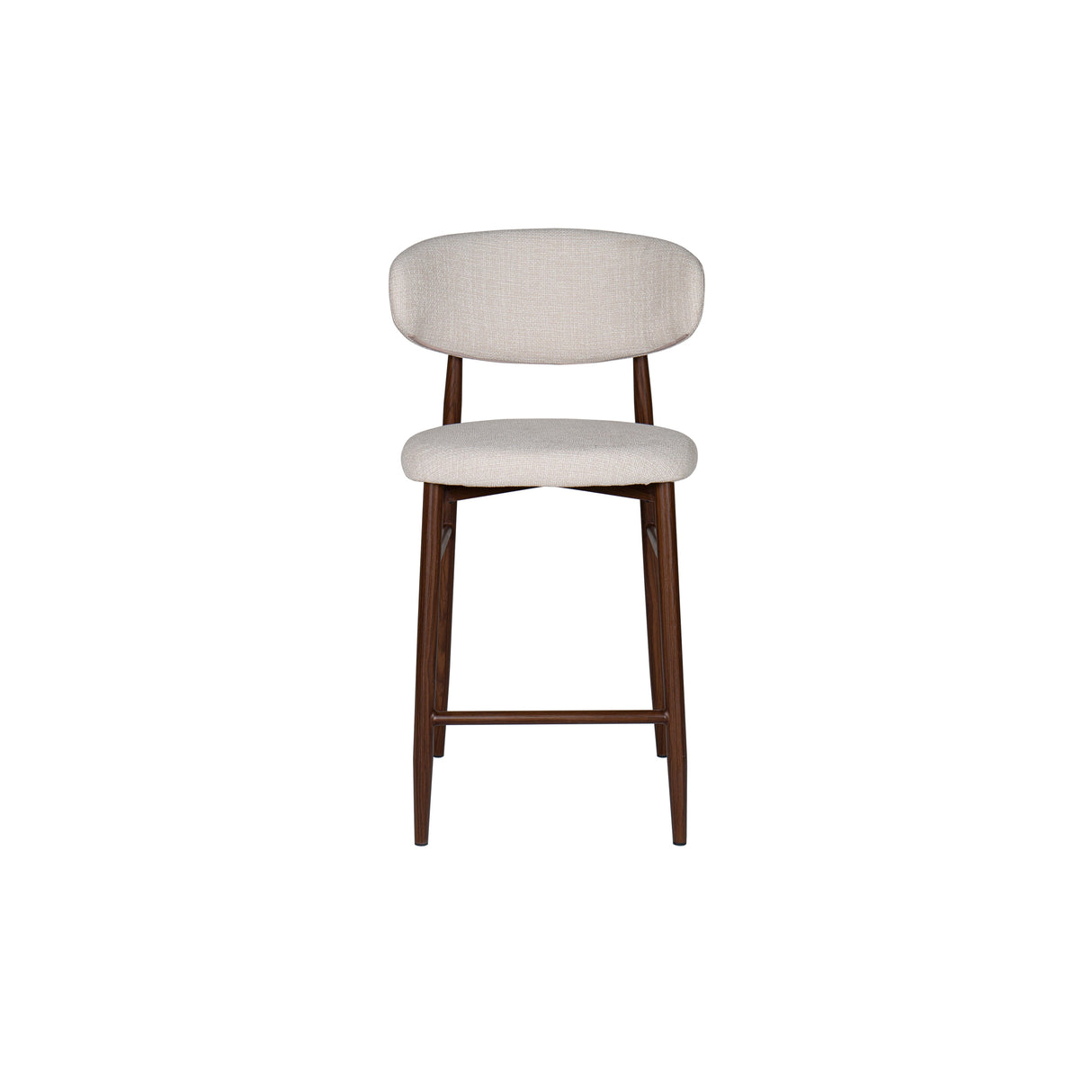 Royce Counter Chair W/Walnut Metal Frame-Beige (2 Per Carton)