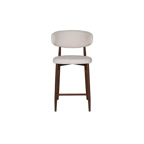 Royce Counter Chair W/Walnut Metal Frame-Beige (2 Per Carton)