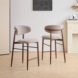 Royce Counter Chair W/Walnut Metal Frame-Toast (2 Per Carton)