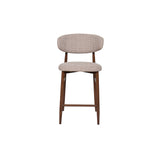 Royce Counter Chair W/Walnut Metal Frame-Toast (2 Per Carton)