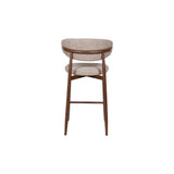 Royce Counter Chair W/Walnut Metal Frame-Toast (2 Per Carton)