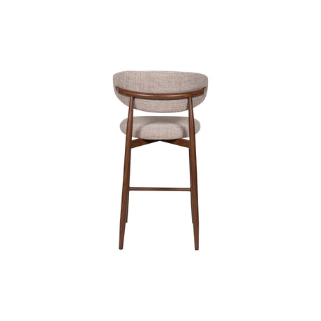 Royce Counter Chair W/Walnut Metal Frame-Toast (2 Per Carton)