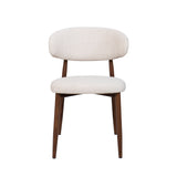 Royce Side Chair W/ Walnut Metal Frame -Beige (2 Per Carton)