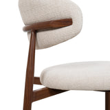 Royce Side Chair W/ Walnut Metal Frame -Beige (2 Per Carton)