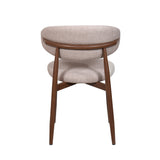 Royce Side Chair W/ Walnut Metal Frame -Toast (2 Per Carton)