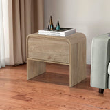 Mara One Drawer End Table / Bedside Table-Natural