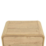 Mara Two Drawer End Table / Bedside Table-Natural