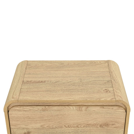 Mara Two Drawer End Table / Bedside Table-Natural