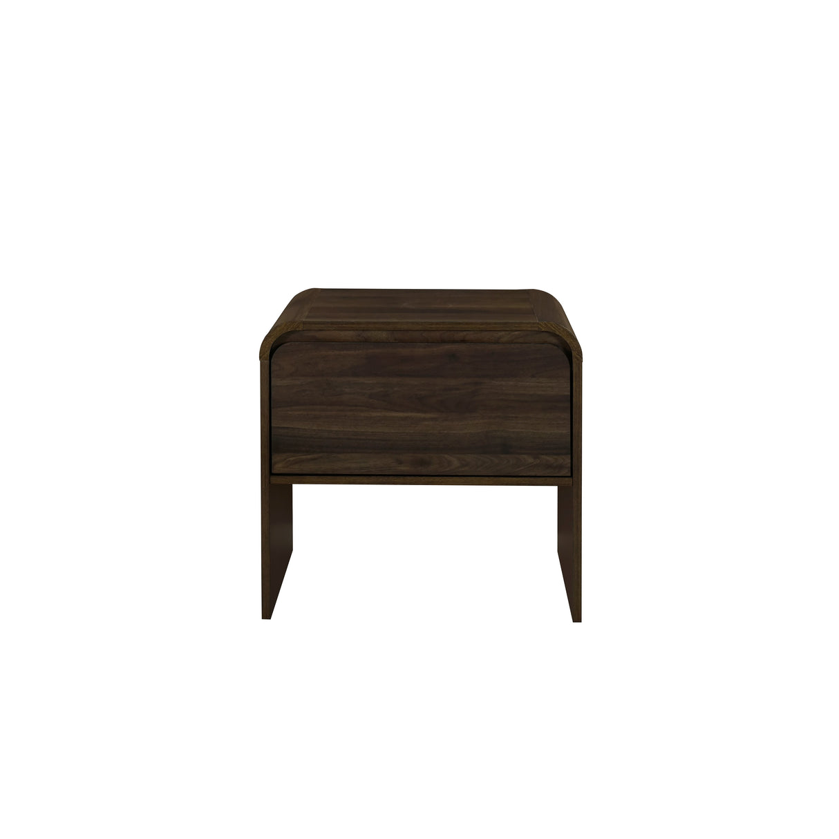 Mara One Drawer End Table / Bedside Table-Walnut