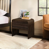 Mara One Drawer End Table / Bedside Table-Walnut