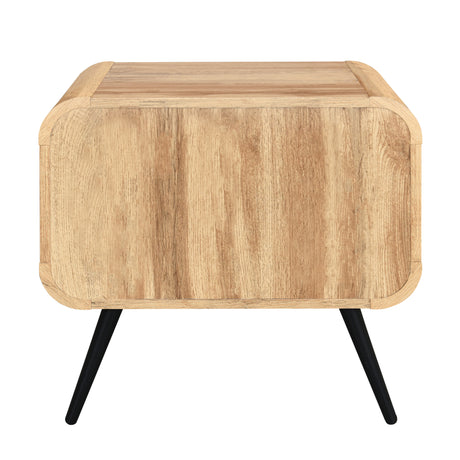 Rowan One Drawer End Table/Bedside Table-Natural