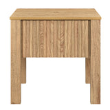 Thayer One Drawer End Table/Bedside Table-Natural