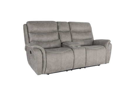 Kamari Console Loveseat W/ Dual Recliners-Gray
