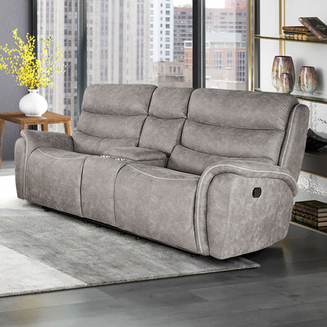Kamari Console Loveseat W/ Dual Recliners-Gray