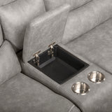 Kamari Laf Console Loveseat W/Dual Recliner-Gray