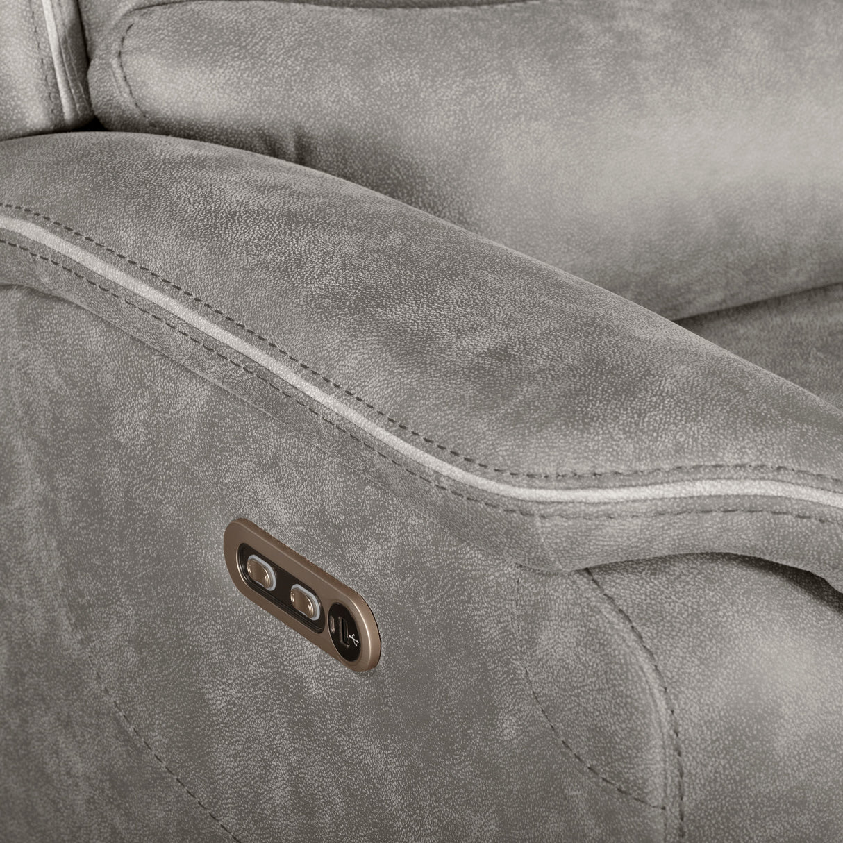 Kamari Laf Console Loveseat W/Dual Pwr Hr & Fr-Gray