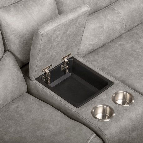 Kamari Laf Console Loveseat W/Dual Pwr Hr & Fr-Gray