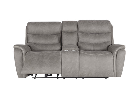 Kamari Console Loveseat W/Pwr Hr & Fr-Gray