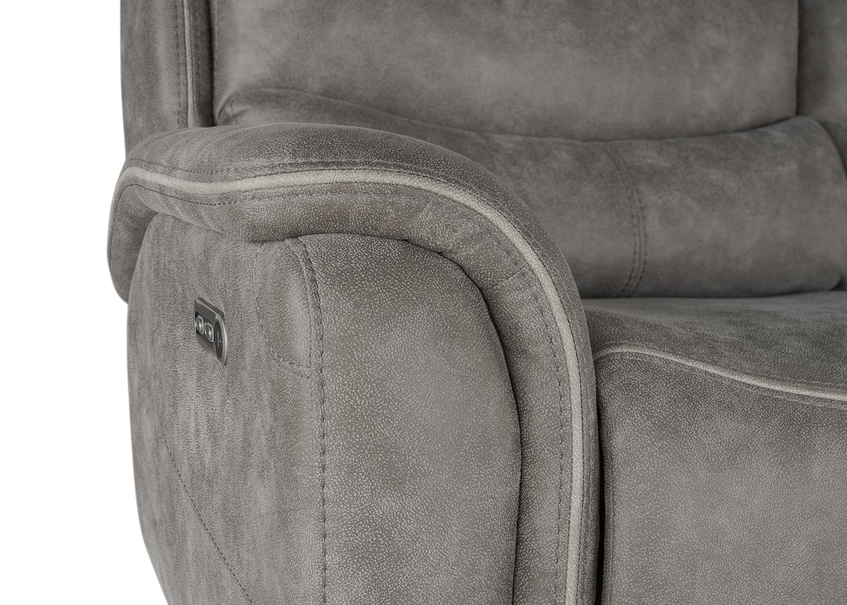 Kamari Console Loveseat W/Pwr Hr & Fr-Gray