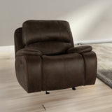 Brookings Glider Recliner-Brown
