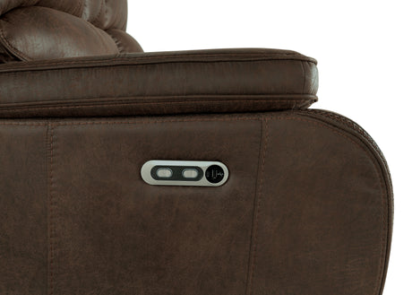 Brookings Glider Recliner W/Pwr Hr & Fr-Brown