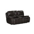 Brookings Console Loveseat W/ Dual Recliners-Charcoal