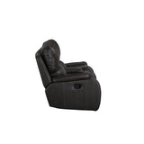 Brookings Console Loveseat W/ Dual Recliners-Charcoal