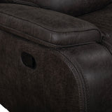 Brookings Console Loveseat W/ Dual Recliners-Charcoal