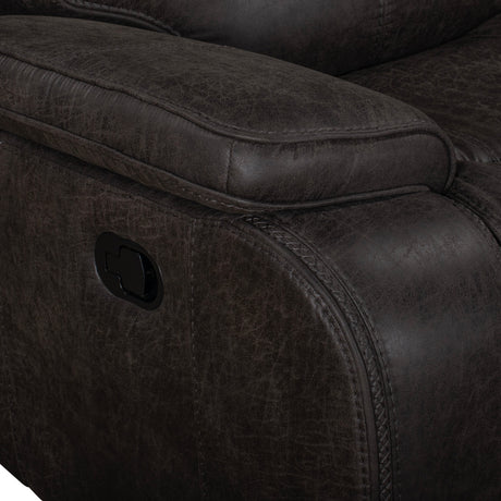 Brookings Sofa W/Dual Recliner-Charcoal
