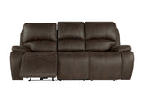 Brookings Sofa W/Pwr Hr & Fr-Brown