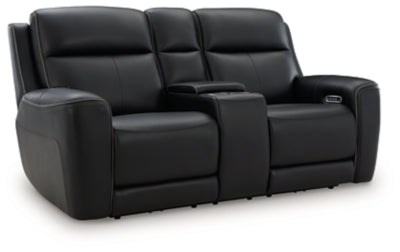 5Z-Relaxation Power Reclining Loveseat with Console - galleria furniture outlet